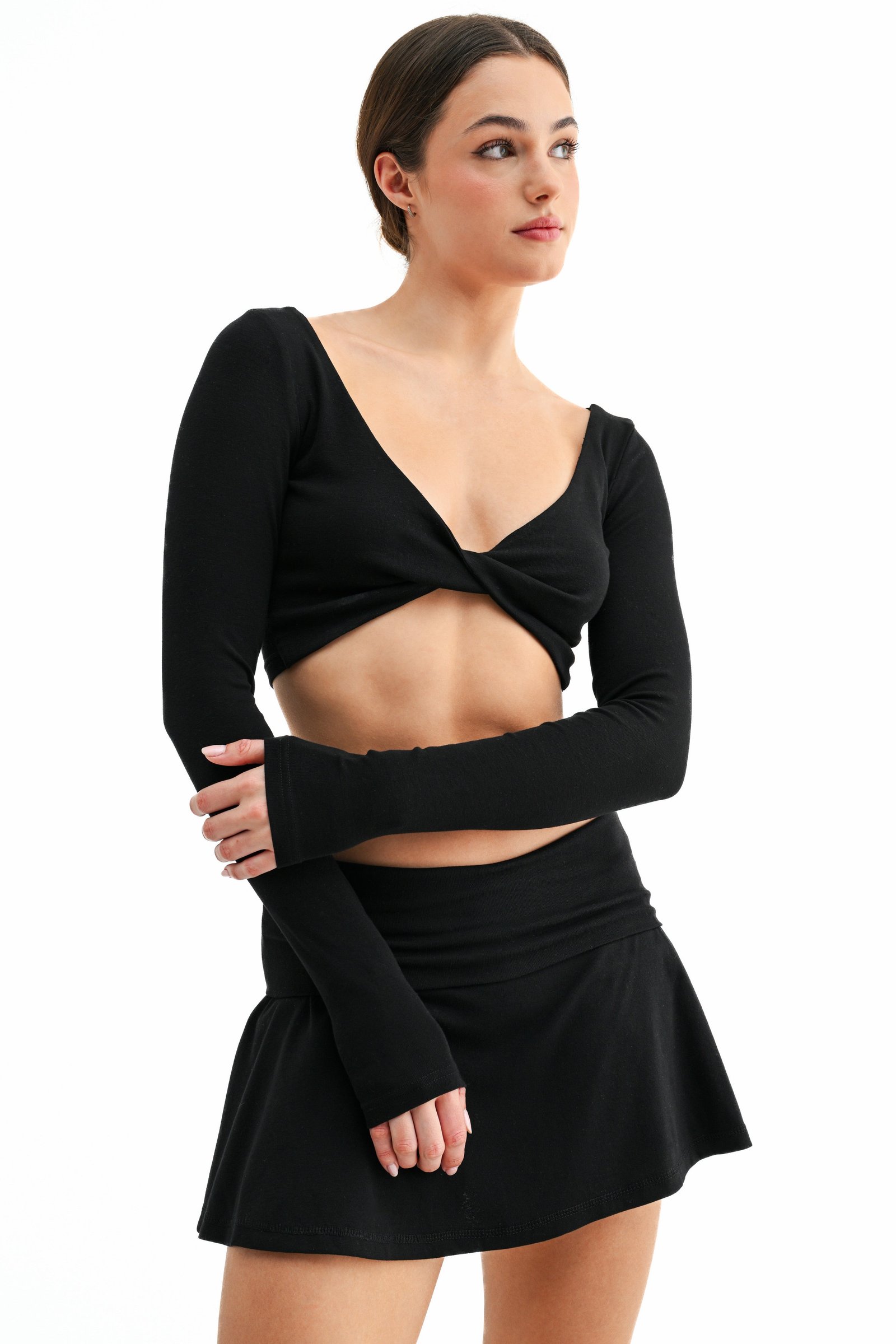 EF453FDD-7DAE-4668-B0CE-1B2DFC6945FC Ease Twist Top │ Black - Image 1